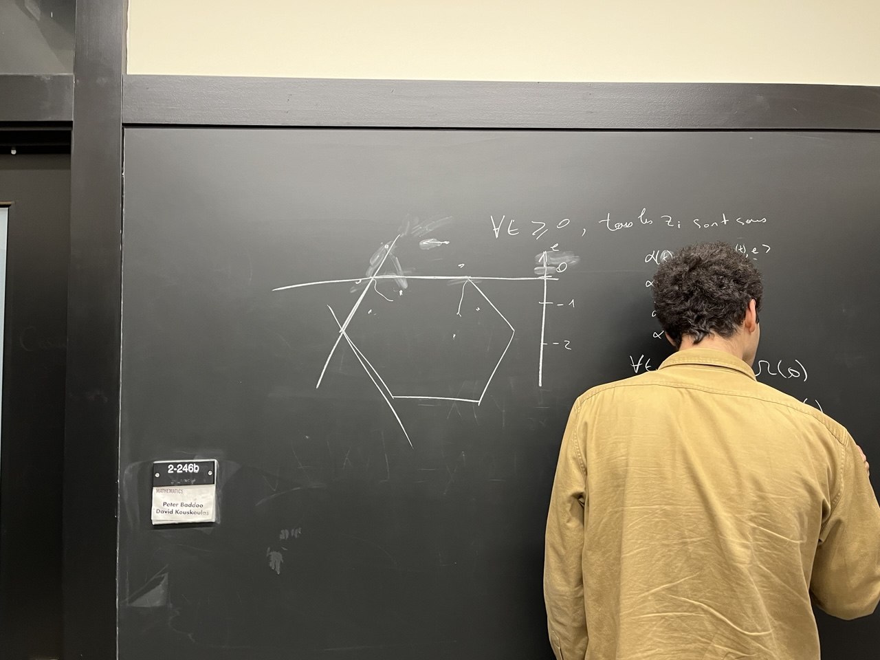 Writing mathematics on a blackboard